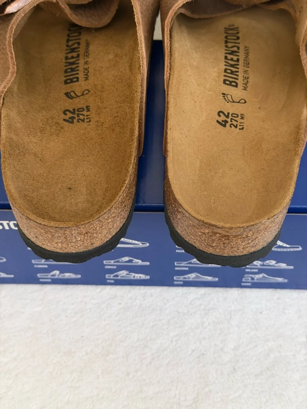 Birkenstock Unisex Lugano Leather‎ Sandals Size EU42, USM9/W11